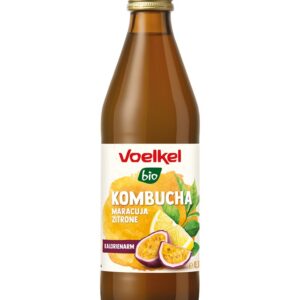 Bautura bio de kombucha cu maracuja si lamaie, 330ml Voelkel