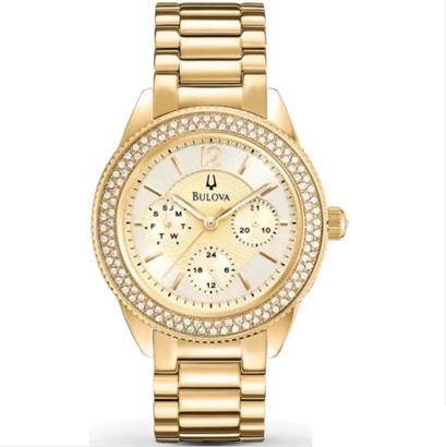 Ceas Damă Bulova CRYSTAL Diamond – 120 Diamante Autentice (97N102)