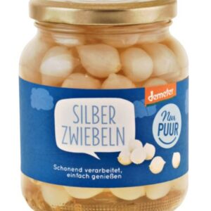 Ceapa perle bio si demeter in otet, 340 g Nur Puur