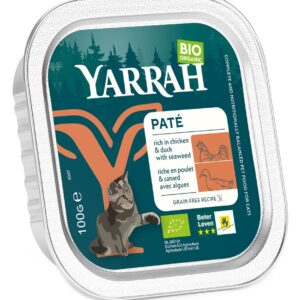 Hrana umeda bio pentru pisici cu carne de pui si rata, 100g Yarrah