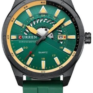 Ceas de Bărbătesc Curren 8421-7 Sport – Ceas de Bărbați cu Curea Silicon, Verde