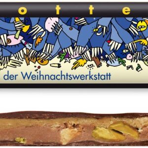 Bio & Fair ciocolata neagra cu lapte 60% cacao umpluta cu nuga alba, fistic si alune de padure, 70g Zotter