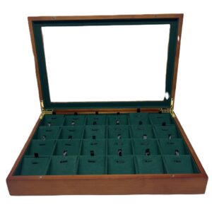 Cutie Expoziție pentru Coliere și Pandantive din Lemn 24 Sloturi WZ740