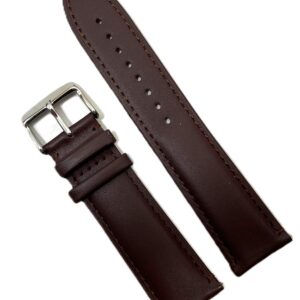 Curea unisex din piele naturală maro, clasică, 18 / 20 / 22 / 24mm WZ1382