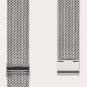 Curea de ceas argintie-mată din plasă 12-24mm WZ1503