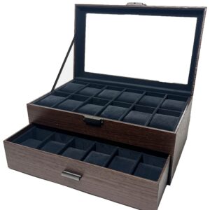 Cutie de Depozitare și Organizare pentru 16 Ceasuri | Maro| WatchZone WZ483