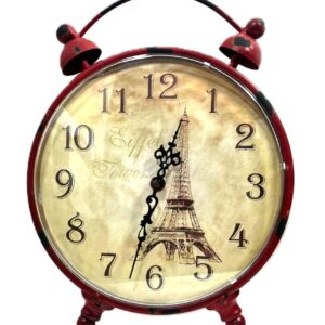 Ceas de cameră din metal, culoare roșu | Design clasic | Cadran elegant | Perfect cadou WZ2757