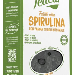 Fusilli bio din orez integral cu spirulina 250g Felicia
