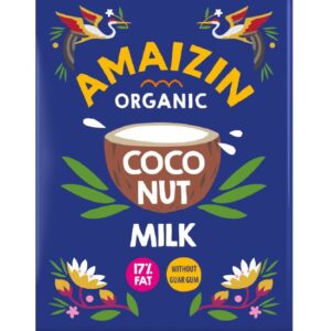 Lapte bio de cocos 17% grasime, 200ml Amaizin
