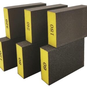 Set 6 bureți de șlefuit LYFJXX – 60/80/120/180/240/320 grit, pentru lemn, metal și sticlă