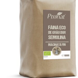 Faina bio de grau dur Semolina macinata fin, 1Kg Pronat