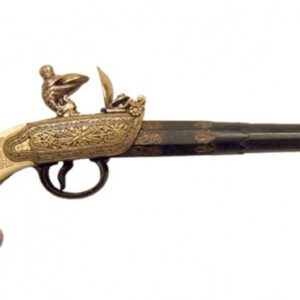 Pistol cu Cremene „Tula 1760” – Replică Istorică din Metal și Lemn (29 cm)