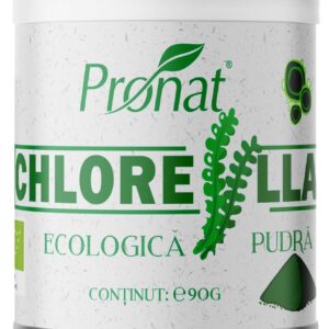 Chlorella bio pulbere, 90g Pronat