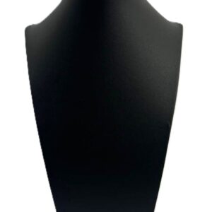 Suport / Bust Negru Piele Eco pentru Coliere – Înălțime 26 cm
