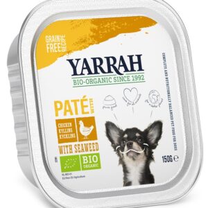 Hrana umeda bio pentru caini, pate cu pui si alge marine, 150g Yarrah