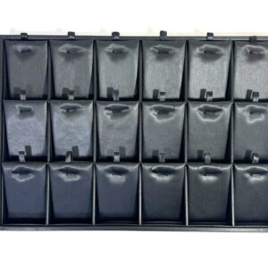 Tavă Display Profesională pentru Seturi de Cercei și Pandantive | Culoare: Gri Satin