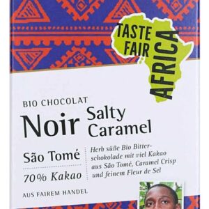Ciocolata neagra bio si fairtrade cu caramel sarat, 80g Gepa