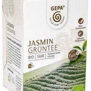 Ceai verde cu iasomie bio si fairtrade 30g 20 pliculete a 1,5g Gepa