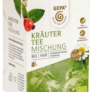 Amestec de ceai din plante bio si fairtrade, 34g 20 pliculete a 1,7g Gepa