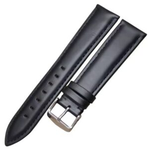 Curea Ceas din Piele Naturală Neagra 10mm 12mm, 14mm, 16mm, 18mm, 20mm, 22mm, 24mm, 26mm, 28mm