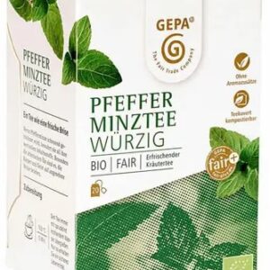 Ceai de menta bio si fairtrade, 34g 20 pliculete a 1,7g Gepa