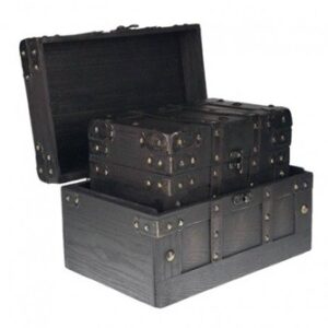 Set Exclusiv de 2 Cufere din Lemn și Alamă pentru Bijuterii