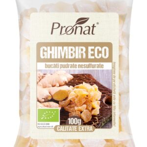 Ghimbir bio pudrat bucati, 100g Pronat