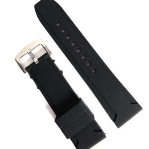 Curea Ceas Silicon Premium – Neagră (24mm - 26mm)