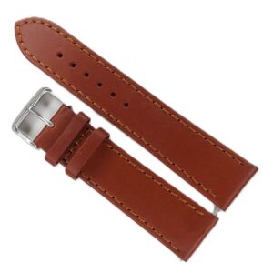 Curea Ceas „Deep Brown” 2T3 – Piele Naturală Maro cu Cusătură Asortată (18mm - 24mm)