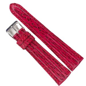 Curea Ceas „Red Shark” WZ2898 – Piele Veritabilă de Rechin, Roșu Mat (12mm - 22mm)