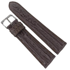 Curea Ceas „Mocha Shark” WZ2898 – Piele Veritabilă de Rechin, Maro Închis (12mm - 22mm)
