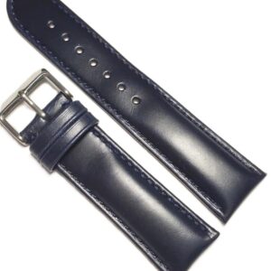 Curea Ceas „Deep Navy Monochome” – Piele Naturală (18mm - 24mm)