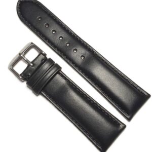 Curea Ceas „Phantom Black” – Piele Naturală (18mm - 24mm)