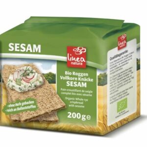 Paine bio crocanta din faina integrala de secara cu susan, 200g Linea Natura