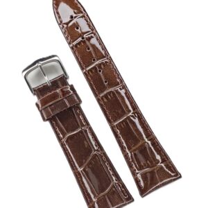 Curea Ceas Premium – Piele Naturală Maro, Imprimeu Crocodil