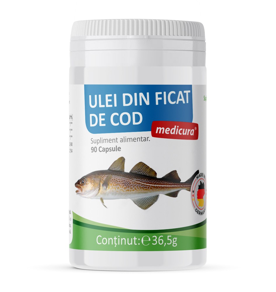 Ulei din ficat de cod 90 capsule Medicura