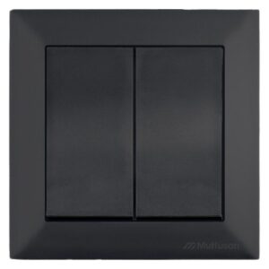 Comutator Mutlusan Candela 2125 402 0184, 10A, 250V, IP20, Negru Catifea