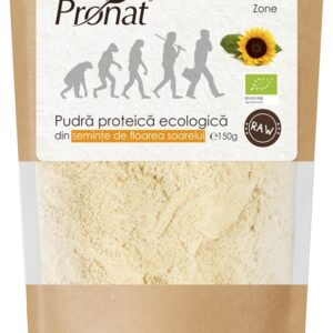 Pudra proteica bio din seminte de floarea soarelui, 150g Pronat