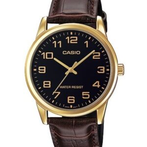 Ceas Bărbătesc Casio MTP-V001GL-1BUDF – Stil Retro cu Carcasă Aurie și Curea Piele Maro