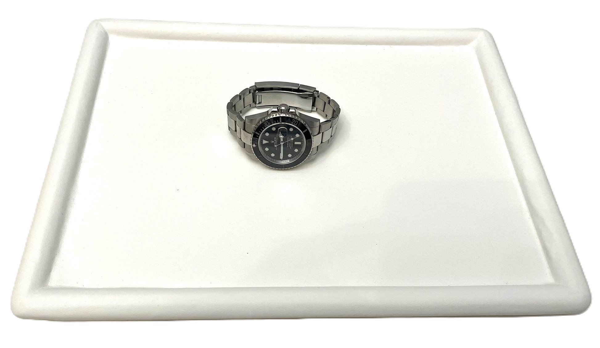 Tavă Profesională Prezentare Bijuterii – Piele Ecologică Albă (Pure White PU Leather)