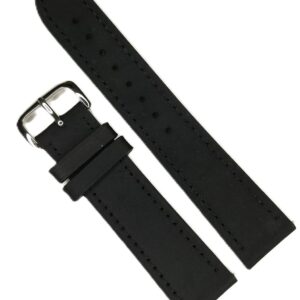 Curea Ceas Premium din Piele Full Grain – Black Stealth, Quick Release