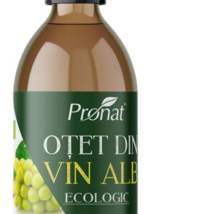 Otet bio din vin alb 12% aciditate, 250ml Pronat