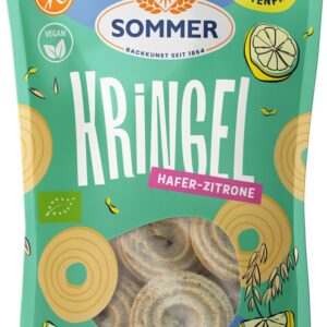 Fursecuri bio din ovaz, fara gluten, cu lamaie, 100g Sommer