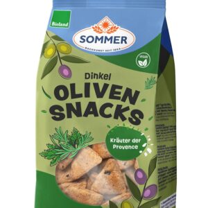 Snack bio din faina de grau spelta cu masline si ierburi de Provence, 150g Sommer