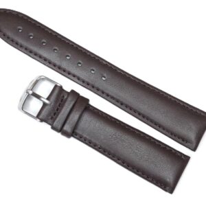 Curea Ceas Mateo Ferrari, Piele Naturală Dublu Strat, Maro Închis, 14-20 mm