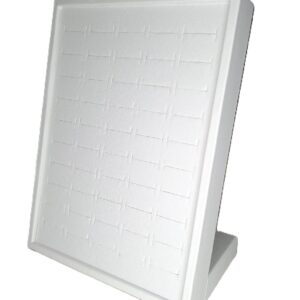 Tavă Organizatoare – Premium White PU Leather, Specială pentru Inele