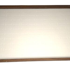 Tavă Organizatoare Bijuterii – Premium Cream & Wood, Capacitate 100 Inele