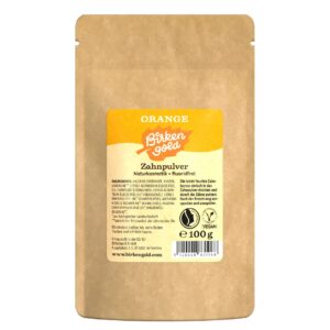 Pulbere pentru dantura cu portocale si xylitol, 100g Birkengold