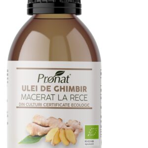 Ulei bio de ghimbir macerat la rece, 100ml Pronat