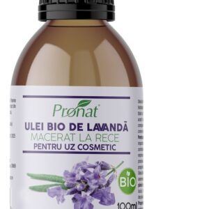 Ulei bio de lavanda, macerat la rece, 100ml Pronat